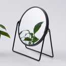 スチールスタンドミラー（丸形、ブラック）