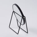 スチールスタンドミラー（丸形、ブラック）