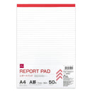 レポートパッド（Ａ４、Ａ罫、５０枚）