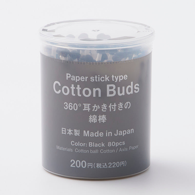 黒綿棒（３６０°耳かき、８０本）
