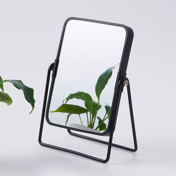 スチールスタンドミラー（スクエア、黒） - 100均 通販 ダイソー