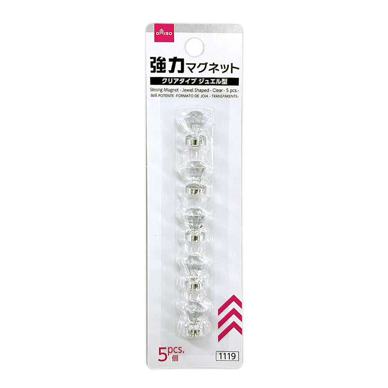 強力マグネット（クリアタイプ、ジュエル型、５個）