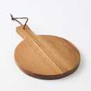 アカシアカッティングボード（丸型）２３．５ｃｍ×１７．５ｃｍ×１．５ｃｍ
