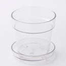 トレイ付クリア植木鉢（４号）