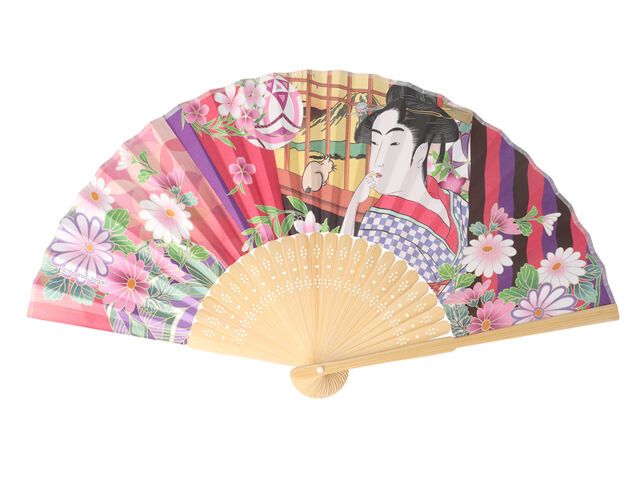 紙扇子（浮世絵、歌麿）