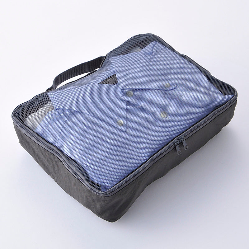 ソフトナイロントラベル収納ケース（ＧＹ）２９ｃｍ×２２ｃｍ×８ｃｍ