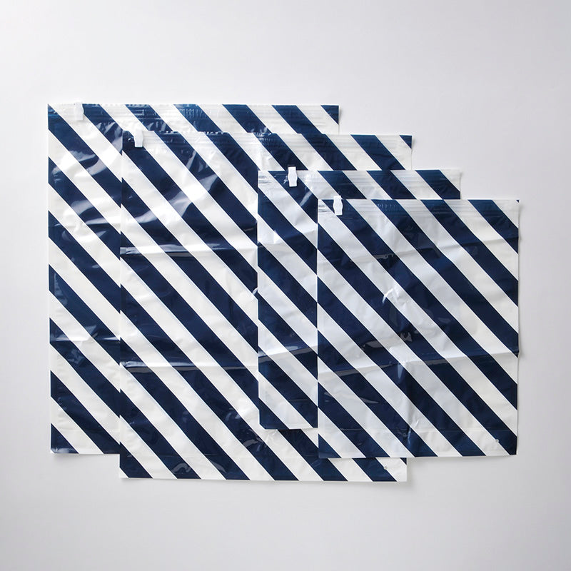 トラベル圧縮袋セット（レジメンタルストライプ、４枚）