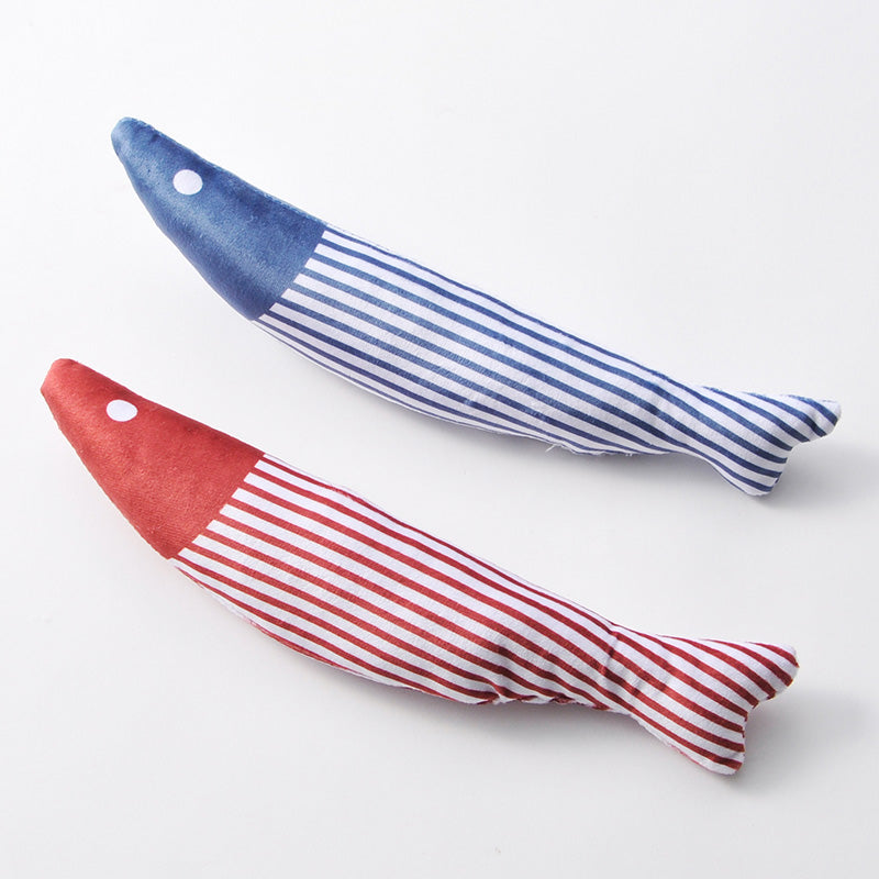 猫おもちゃ（ボーダー柄、２個）