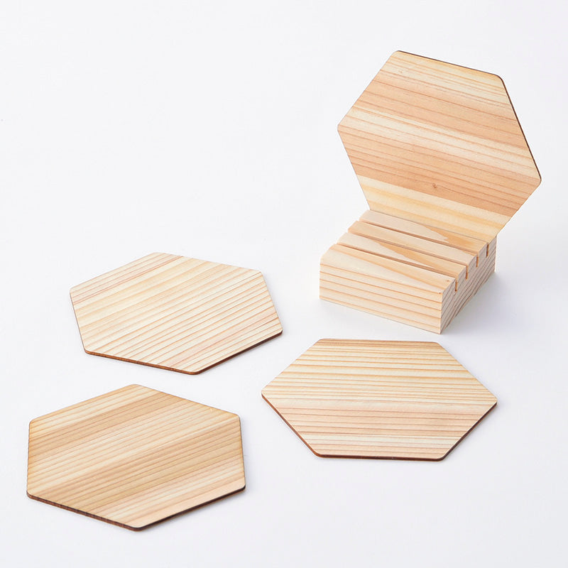 スギのコースターセット