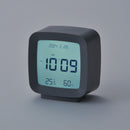 温湿度付デジタル時計（ＧＹ、スクエア）