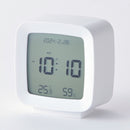 温湿度付きデジタル時計（ＷＨ、スクエア）