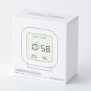 温湿度付きデジタル時計（ＷＨ、スクエア）