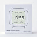 温湿度付きデジタル時計（ＷＨ、スクエア）