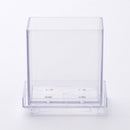 トレイ付クリア植木鉢（四角、３号）９ｃｍ