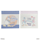 四角フロストジップバッグ、４枚（ドナルド＆フレンズ）ＤＣ８