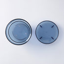 トレイ付植木鉢（クリアブルー）