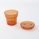 トレイ付植木鉢（クリアアンバー）