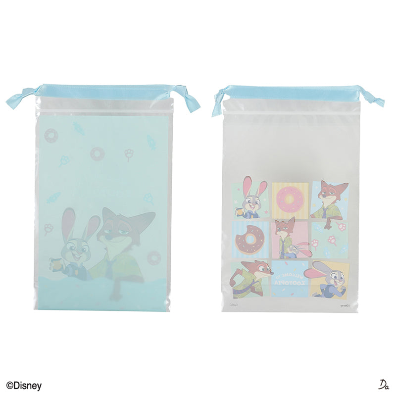 底マチクリア巾着バッグ（ズートピア）