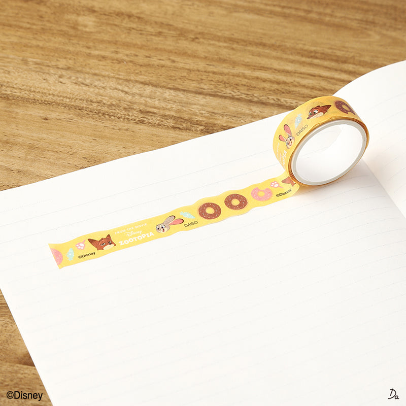 マスキングテープ、ダイカット（ズートピア）