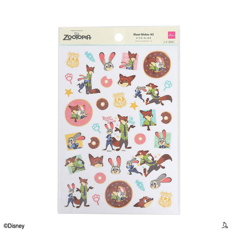 シートシール、Ａ５（ズートピア）