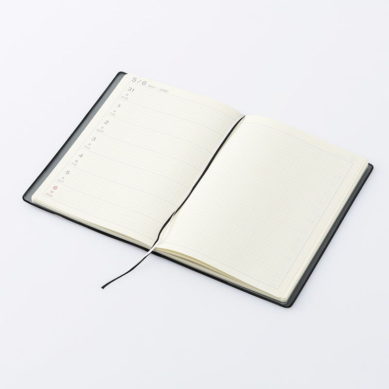 2027年ダイアリー（見開き1週間、B6、BK） - 100均 通販