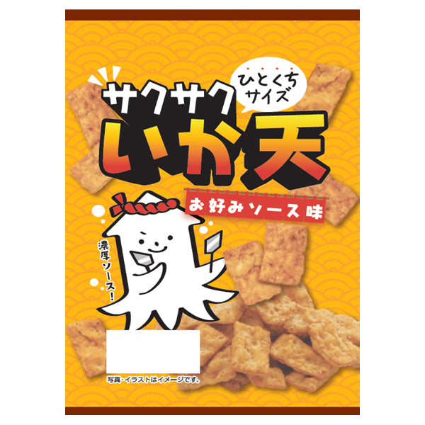 パーフェクトジャパン さくさくいか天お好みソース味 22g - 100均