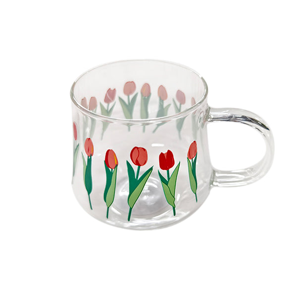 コップ 耐熱ガラスマグカップ（チューリップ） - スリーピーネットストア通販