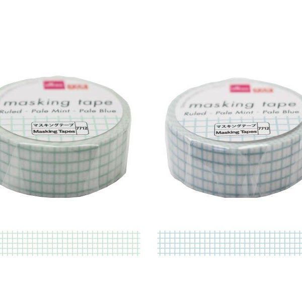 年末売り切り価格！マスキングテープ 500個　mt 百均　など マスキングテープ（方眼、ペールミント、ペールブルー） - 100均 通販