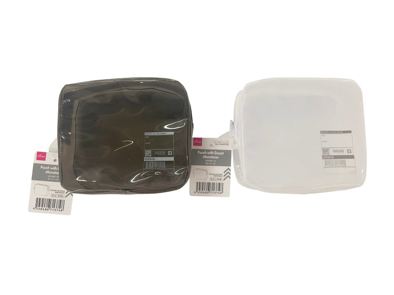 マチ付ポーチ（モノトーン）