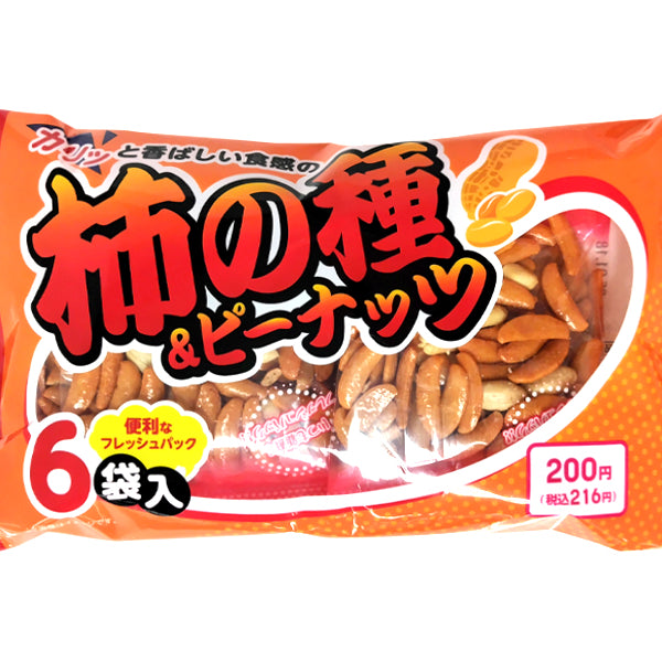 200円 いこい 柿の種＆ピーナッツ 6袋入り - 100均 通販 ダイソー