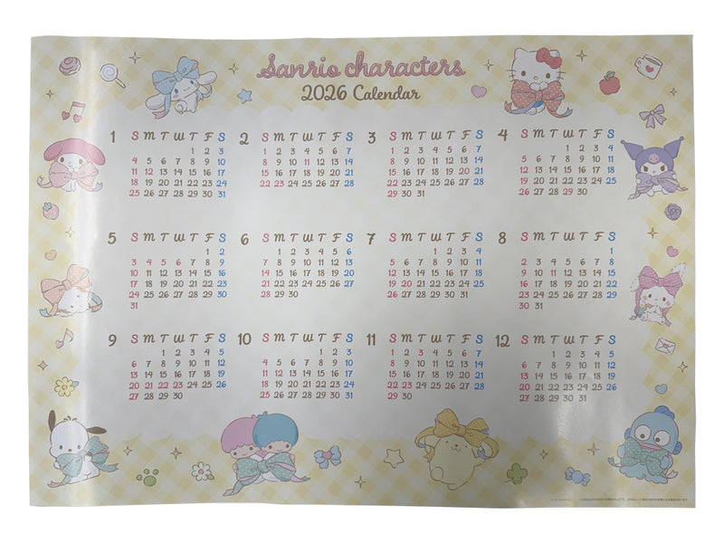 ポスターカレンダー（サンリオキャラクターズ）