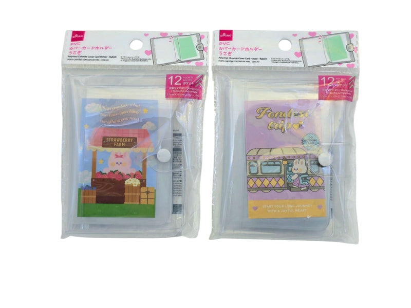 ＰＶＣカバーカードホルダー（１２ポケット、うさぎ）