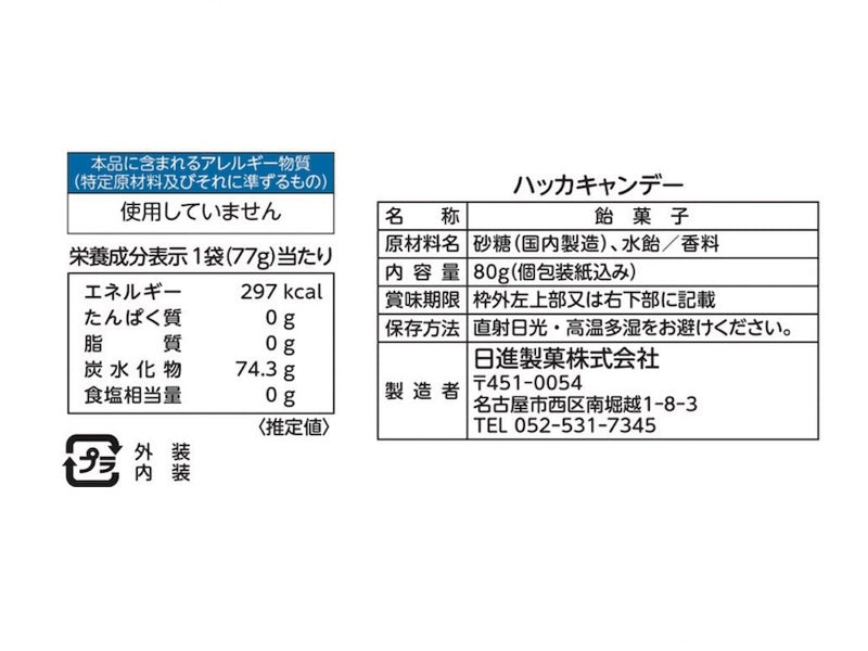 日進　ハッカキャンデー　８０ｇ