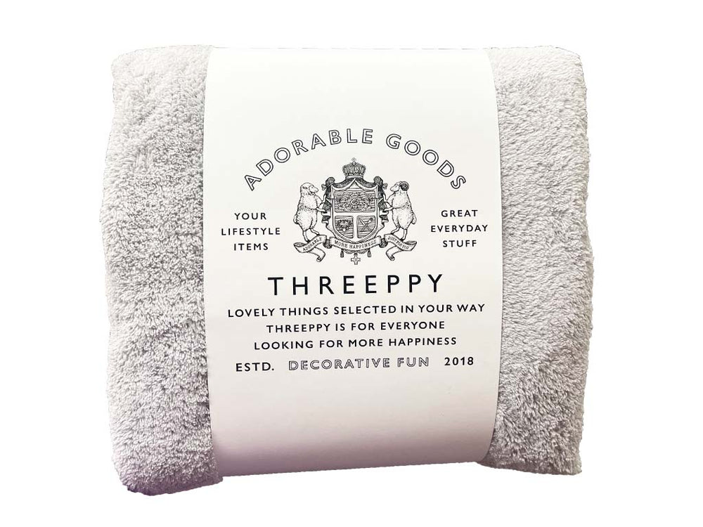 マイクロファイバー大判バスタオル（2WAY、GY） - スリーピー