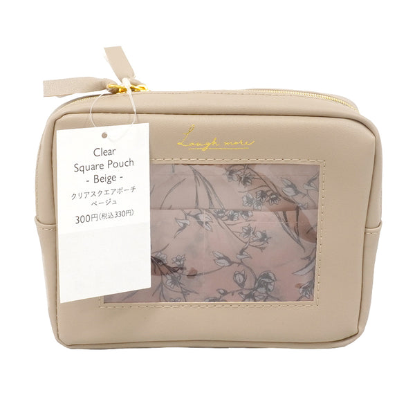 クリアスクエアポーチ（BE） - スリーピーネットストア通販【公式】