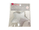 グリッタースター飾り（シルバーカラー、１２枚）