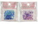 ラウンドビーズ（クリアカラー、ブルー系・パープル系、約８ｍｍ、３３個）