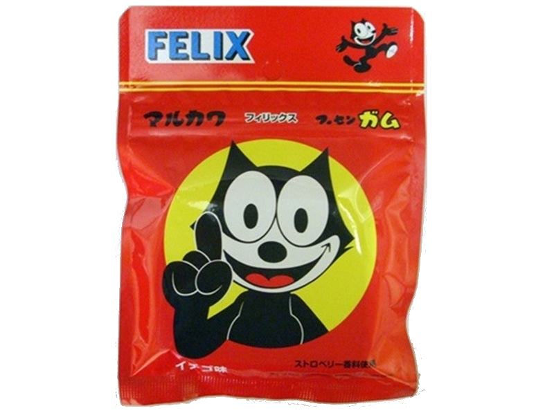 丸川製菓　チャック袋フィリックスフーセンガム　イチゴ味　４７ｇ