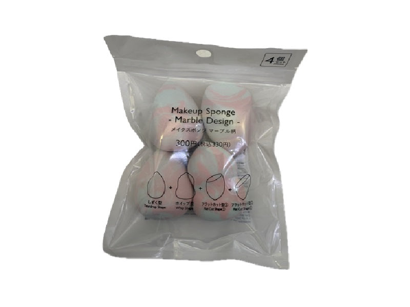メイクスポンジ（４個セット、マーブル）