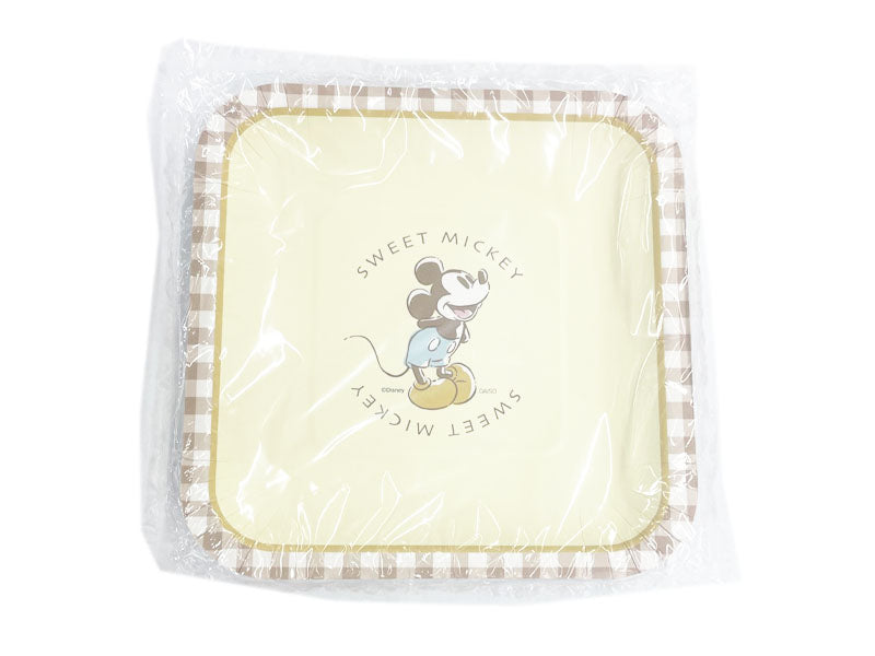 ペーパープレート、ＦＳＣ認証紙、スクエア、６枚（ミッキーマウス）