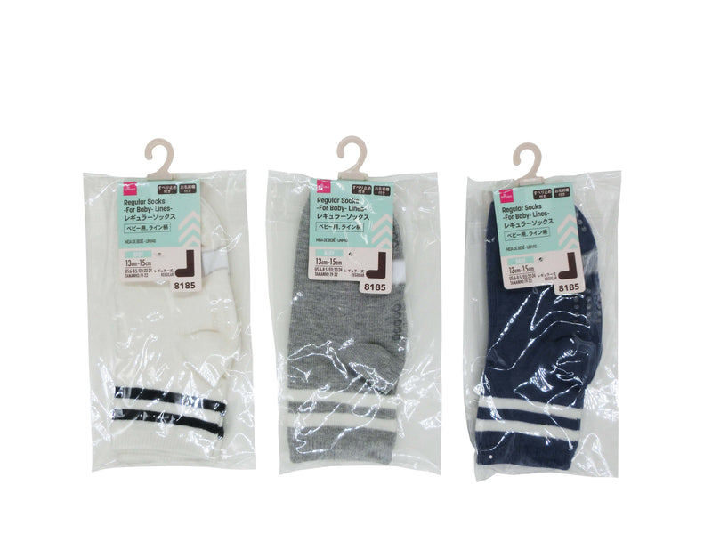 レギュラーソックス（ベビー用、ライン柄）