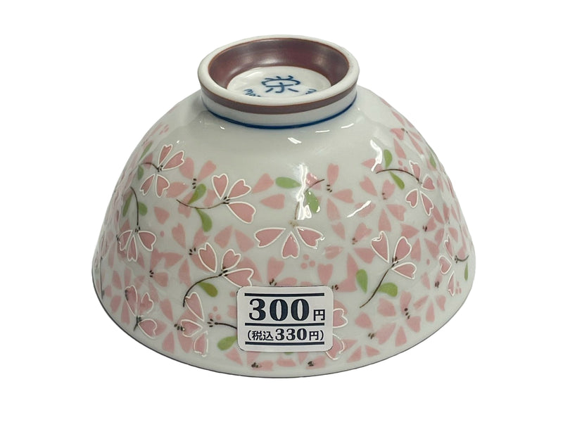 美濃焼　茶碗　小花ピンク