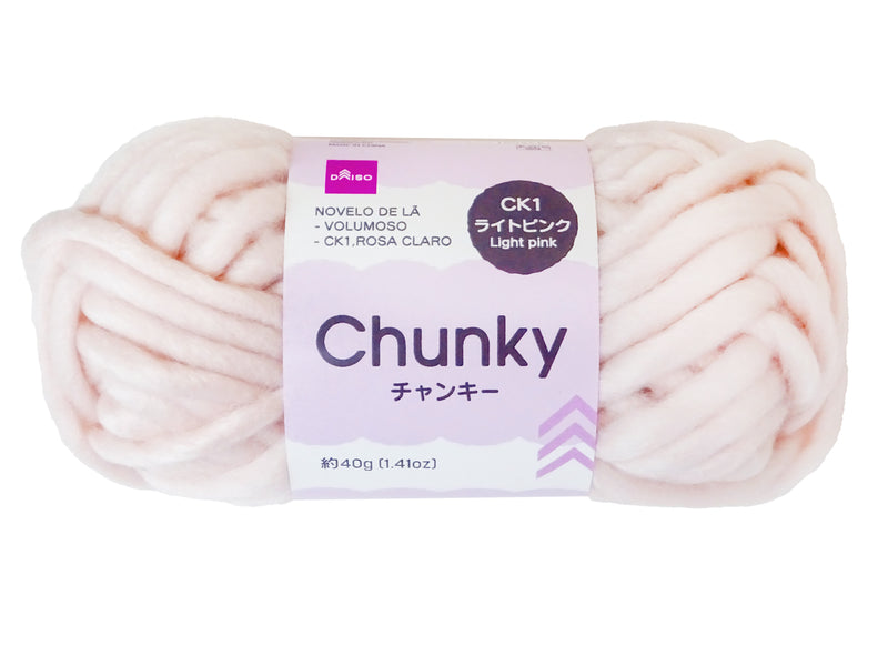 毛糸（チャンキー！、ＣＫ１、ライトピンク）
