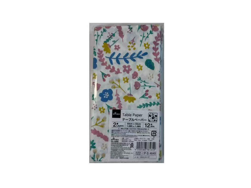 小花柄テーブルペーパー（2層、12枚） - 100均 通販 ダイソーネット