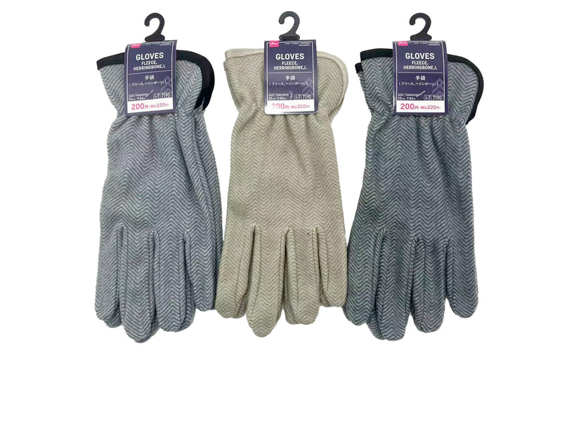 手袋（フリース、ヘリンボーン、Ｌ）