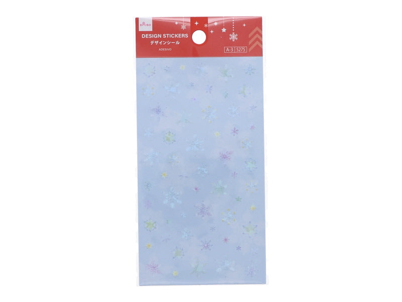 クリアホログラムデザインシール（クリスマス、雪の結晶）