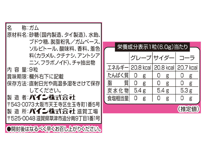 パイン　どんぐりガムミックス　９粒