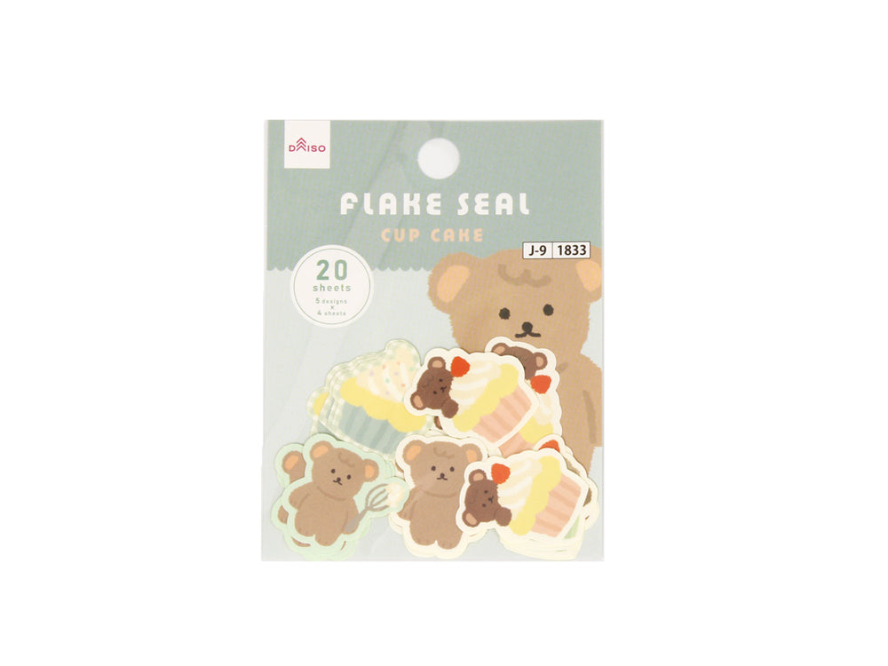 フレークシール（Sweet Animals、クマ） - 100均 通販