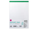 レポートパッド（Ａ５、５ｍｍ方眼罫、８０枚）