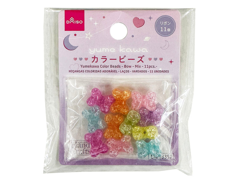 ゆめかわカラービーズ（リボン、ミックス、１１個）